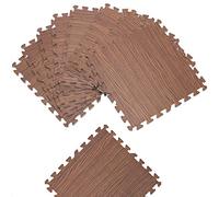 Monzana Tapiz de Suelo Set 8X Base Protectora Piscina Alfombrilla Fitness Puzzle 45x45cm Goma EVA Aspecto Laminado