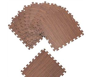 Monzana Tapiz de Suelo Set 8X Base Protectora Piscina Alfombrilla Fitness Puzzle 45x45cm Goma EVA Aspecto Laminado