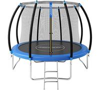 MONZANA® Trampolin Ø 305cm Cama Elástica Red de Seguridad Protectores de Bordes Escalera Set Completo
