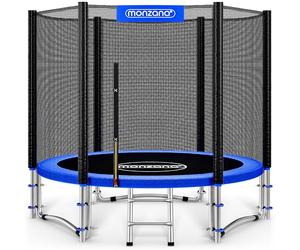MONZANA® Trampolín de 244cm Certificado TÜV Rheinland GS Cama Elástica para Jardín Exterior Juego Completo Escalera Red de Seguridad Deporte