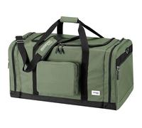 MONZANAŽ Bolsa de Viaje Deportiva 90L Bolso Gimnasio 70x35x35cm 2 Bolsillos Fitness Vacaciones Entrenamiento Camping Compartimentos Verde