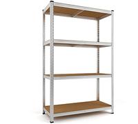 MONZANAŽ Estantería Almacenaje Metálicas 170x75x30cm 280kg para Cargas Pesadas 4 Estantes Taller Trastero