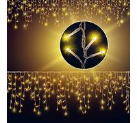 Monzana® Luces de Navidad 400 Leds Interiores Exteriores 15m Iluminación Navideña Blanco Cálido