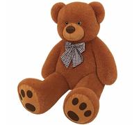 MONZANAŽ Oso de Peluche Grande con Lazo 50cm Osito Teddy Bear Marrón Juguete Nińos Regalo Enamorados