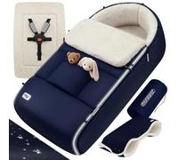 MONZANAŽ Saco Silla Paseo Universal Invierno Forro Polar Portabebés con Guantes Calentadores de Manos para Cochecito