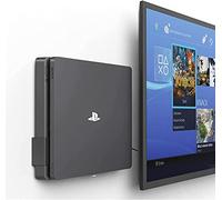 Monzlteck Soporte de Pared para PS-4 Slim, Cerca o detrás de TV, Ahorro de Espacio, Personalizado para Adaptarse Perfectamente a PlayStation4 Slim, fácil de Instalar