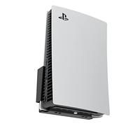 Monzlteck Soporte de pared para PS5 (disco y digital), todo metal vertical para colgar en la pared, ahorro de espacio, fácil de instalar (negro)