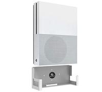 Monzlteck Soporte de Pared para Xbox One S, Totalmente metálico para Colgar en la Pared con botón de Encendido Izquierda/Derecha, Soporte de Estante de Pared para Xbox 1S