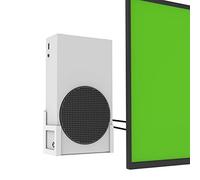 Monzlteck Soporte de Pared para Xbox Series S, Totalmente metálico, Colgante Vertical de Pared con botón de Encendido, Izquierda/Derecha, Soporte de Pared para XSS