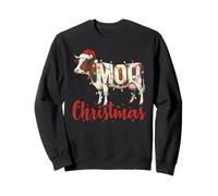 MOO Christmas Funny Cow Lovers Cattle Famer Farming Graphic Sudadera