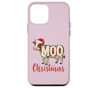 MOO Christmas Lights Funny Cow Lovers Cattle Famer Farming Carcasa para iPhone 12 Mini