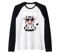 Moo Cow - Funny Farmer Cow For Men Women Kids Boys and Girls Camiseta Manga Raglan