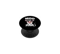 Moo Cow - Funny Farmer Cow For Men Women Kids Boys and Girls PopSockets PopGrip Adhesivo