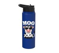 Moo Cow - Funny Farmer Cow For Men Women Kids Boys And Girls Stainless Steel Insulated Water Bottle
