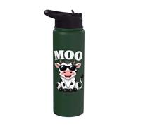 Moo Cow - Funny Farmer Cow For Men Women Kids Boys And Girls Stainless Steel Insulated Water Bottle