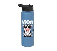 Moo Cow - Funny Farmer Cow For Men Women Kids Boys And Girls Stainless Steel Insulated Water Bottle