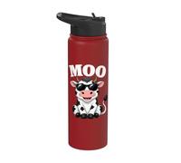 Moo Cow - Funny Farmer Cow For Men Women Kids Boys And Girls Stainless Steel Insulated Water Bottle