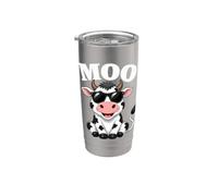 Moo Cow - Funny Farmer Cow For Men Women Kids Boys And Girls Vaso térmico de acero inoxidable de doble pared