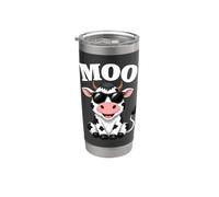 Moo Cow - Funny Farmer Cow For Men Women Kids Boys And Girls Vaso térmico de acero inoxidable de doble pared