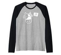 Moo Cow Goes Mu Quantum Partículas Física Muon Broma Camiseta Manga Raglan