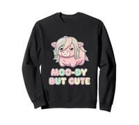 Moo-dy But Cute Funny Highland Cows Lover Mujeres Niñas Sudadera
