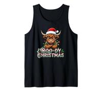 Moo-dy Christmas Vaca Highland Camiseta sin Mangas