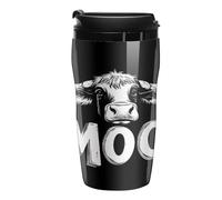 Moo, I Am A Cow - Taza de café reutilizable con aislamiento térmico para viaje, botella de agua con tapa, 250 ml