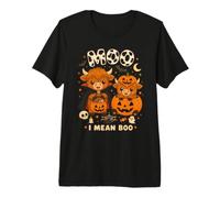 Moo I Mean Boo Highland Cow Halloween Cute Cow Camiseta Premium