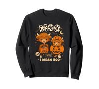 Moo I Mean Boo Highland Cow Halloween Cute Cow Sudadera