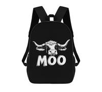 Moo - Mochila unisex con estampado "I Am A Cow" de 17 pulgadas, mochila de viaje para laptop para mujeres y hombres