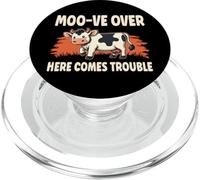Moo-ve: Here Comes Trouble Dairy Farmer Milk Cow PopSockets PopGrip para MagSafe