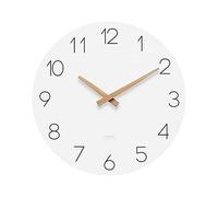 mooas Flatwood - Reloj de Pared de Madera de 12 Pulgadas, Movimiento de Barrido sin tictac, Decorativo, Funciona con Pilas, para el hogar, Sala de Estar, Cocina, Dormitorio, Oficina, Escuela, Hotel