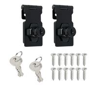 Mooche 2 Piezas Cerraduras de Cerrojo con Llave 2.5 Cerraduras de Cerrojo de Seguridad de Metal Engrosado Cerraduras de Puerta de Pestillo de Pue