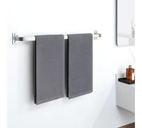Mooche Toallero cepillado montado en la pared, soporte para toallas de mano de 55 cm, barra de toalla individual de acero inoxidable SUS305 para baño, cocina y hogar