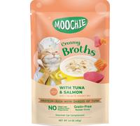 MOOCHIE Caldo cremoso con atún y salmón sin cereales 40 g Caldo cremoso con atún y salmón