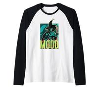 Mood Actual Descansando Cara De Bruja Halloween Meme Divertido Miedo Camiseta Manga Raglan