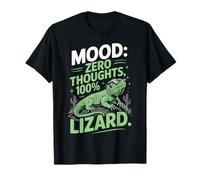Mood Zero Thoughts 100 Lizard Funny Iguana Camiseta