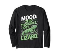 Mood Zero Thoughts 100 Lizard Funny Iguana Manga Larga