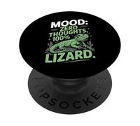 Mood Zero Thoughts 100 Lizard Funny Iguana PopSockets PopGrip Adhesivo