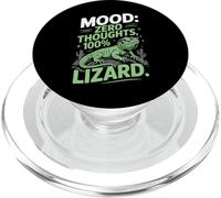 Mood Zero Thoughts 100 Lizard Funny Iguana PopSockets PopGrip para MagSafe