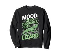 Mood Zero Thoughts 100 Lizard Funny Iguana Sudadera