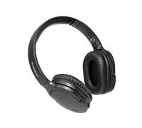 Moodix Auriculares supraaurales Bluetooth, Auriculares inalámbricos compatibles con iOS y Android, Ligeros con Graves Profundos, Color Negro