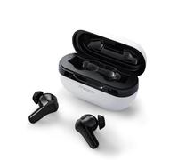 Moodix KI23K50 - Auriculares Bluetooth para Hombres y Mujeres, con cancelación Activa de Ruido, inalámbricos, con micrófono, Control táctil Inteligente para Android e iOS, Color Blanco y Negro