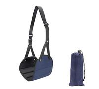 MOODKEY Hamaca para pies de avión, hamaca azul para pies debajo del escritorio, reposapiés portátil para relajar tus pies, esencial ajustable para vuelos largos, cómodos artículos esenciales de viaje