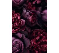 Moody Burgundy Peony Notebook: A Lined Journal with Deep Red and Plum Florals | 6x9, 201 Pages | Perfect for Writing, Notes, or Journaling