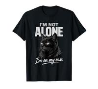 Moody introvertido Gato Negro No Estoy Solo Humor felino Divertido Camiseta