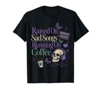 Moody Sad Songs Café Estética Amante De La Música Vibe Camiseta gráfica económica, Hombre, Negro, XL