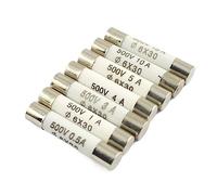 MOOEDJKL 50 fusibles cerámicos RO58 de 6 x 30 mm, 500 V, F, 0,5 A, 1 A, 2 A, 3 A, 4 A, 5 A, 6 A, 8 A, 10 A, 13 A, 15 A, 16 A, 20 A, 25 A, 30 A, de acción rápida, BS1362, 6 x 30 mm(25A 500V)