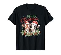 Mooey Christmas Cute Cow Holiday Cheer Camiseta