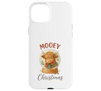 Mooey Christmas Highland Cow Snow Globe Cozy Holiday Carcasa para iPhone 15 Plus